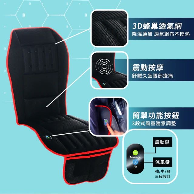 台灣Tokuyo 涼峰按摩車用墊